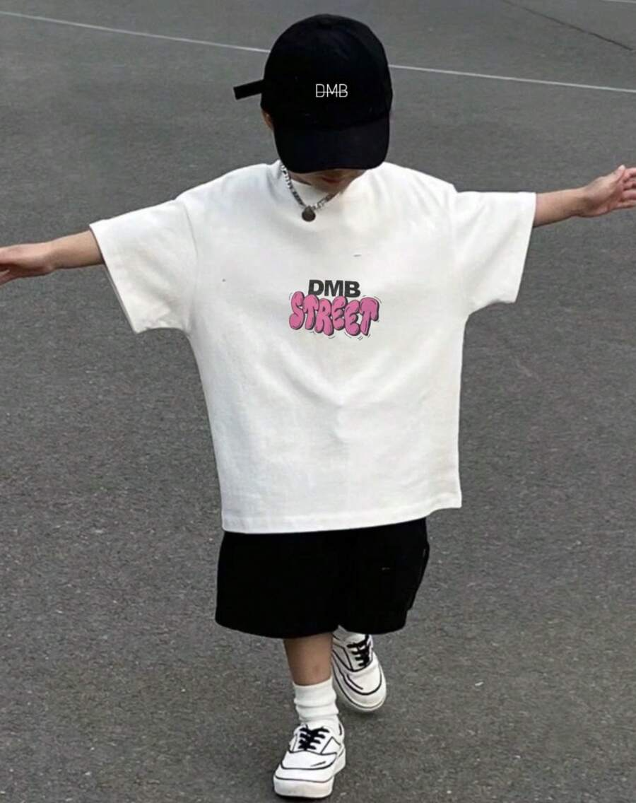 Camiseta Oversized Infantil Street Graffiti
