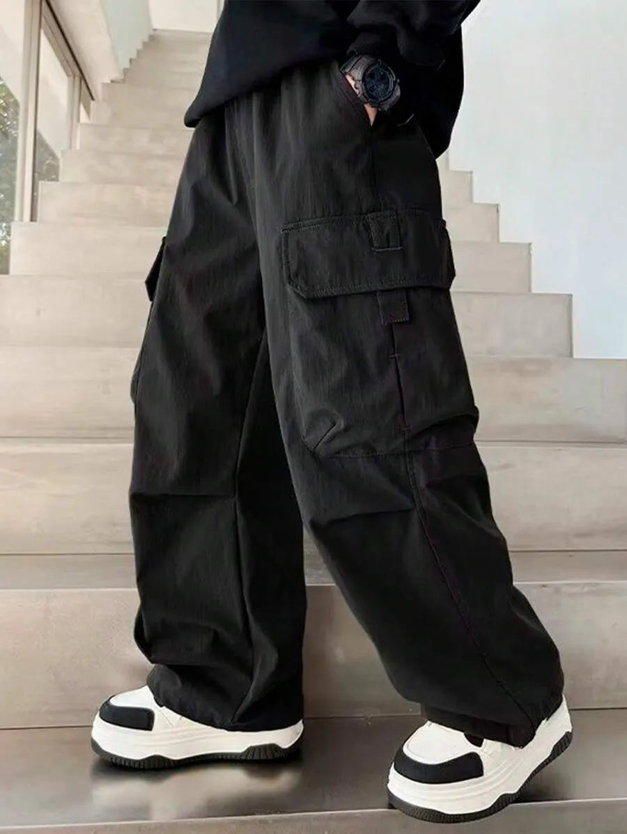 Calça Cargo Wide Street – Estilo Oversized Infantil