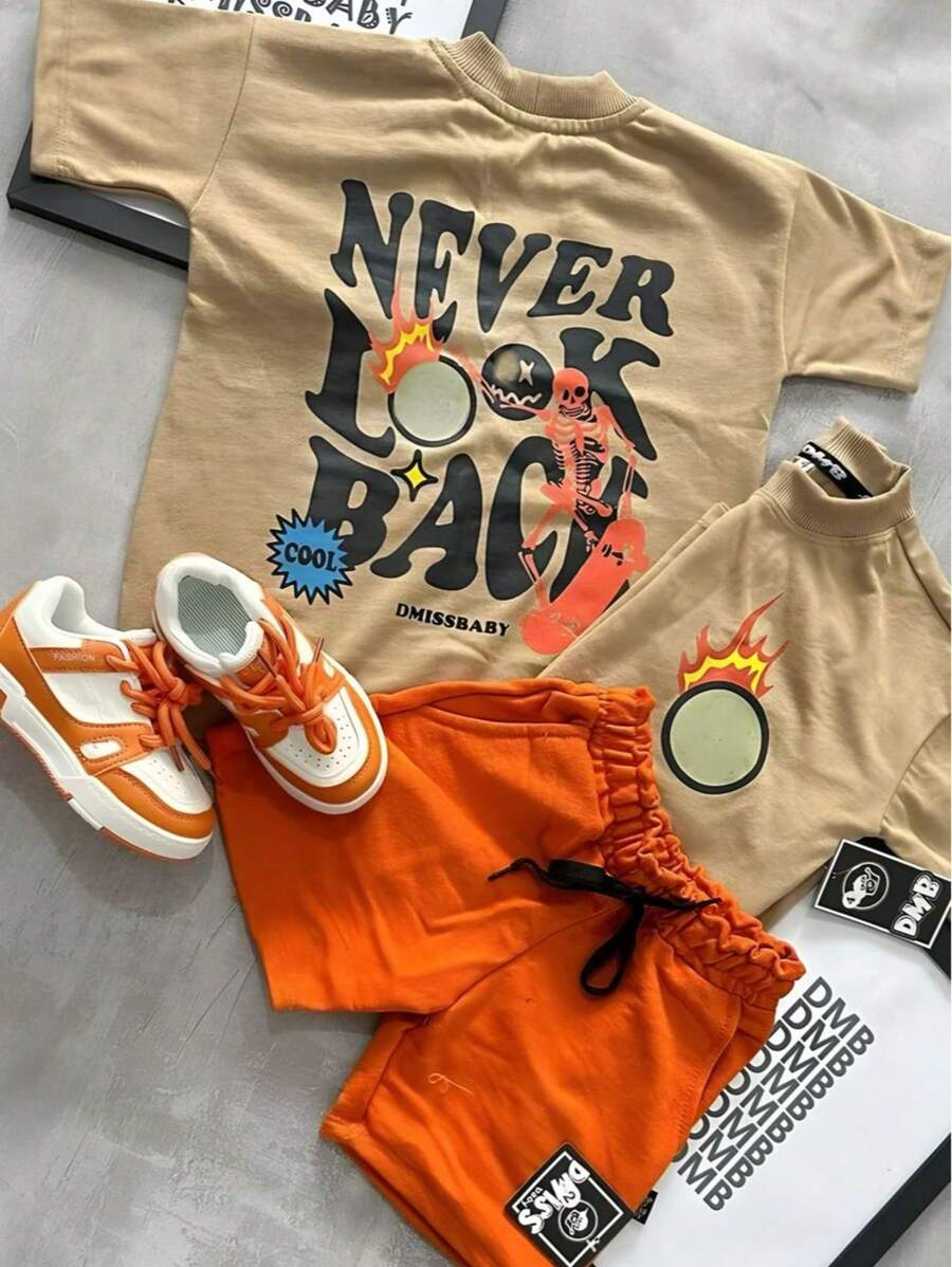 Conjunto Infantil Never Look Back – Estilo Ousado e Confortável