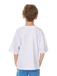 Camiseta Oversized Infantil Clean Drop – Básica, Solta e Atemporal | Modelagem Premium